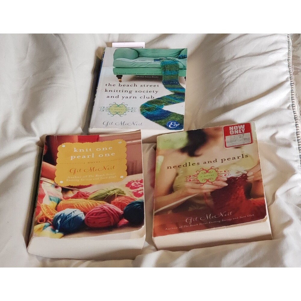 The beach street knitting society and yarn club trilogy books by Gil McNeil BOOK